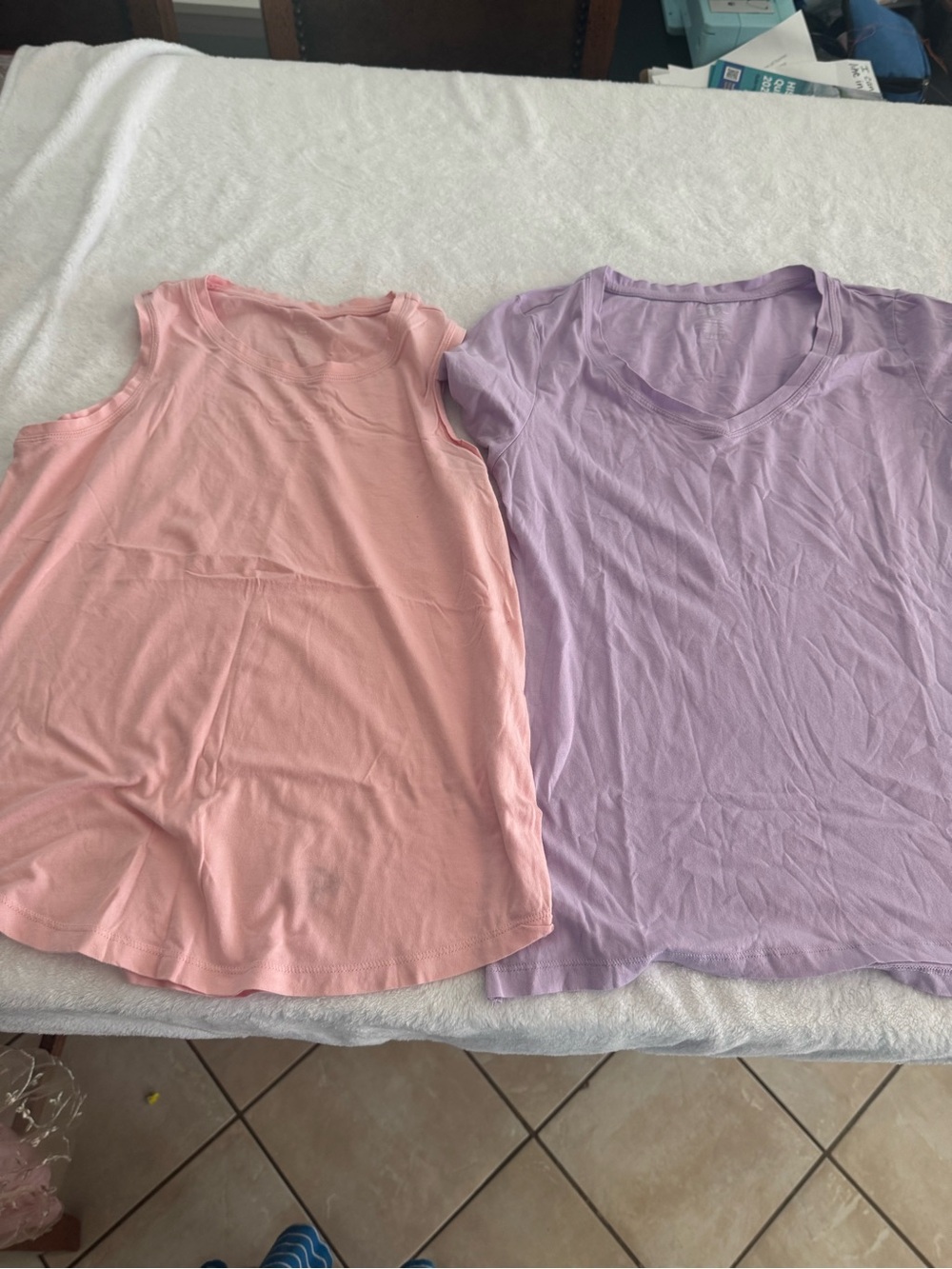 Women’s Pink & Lavender Cotton Tee Tops - Pack of 2